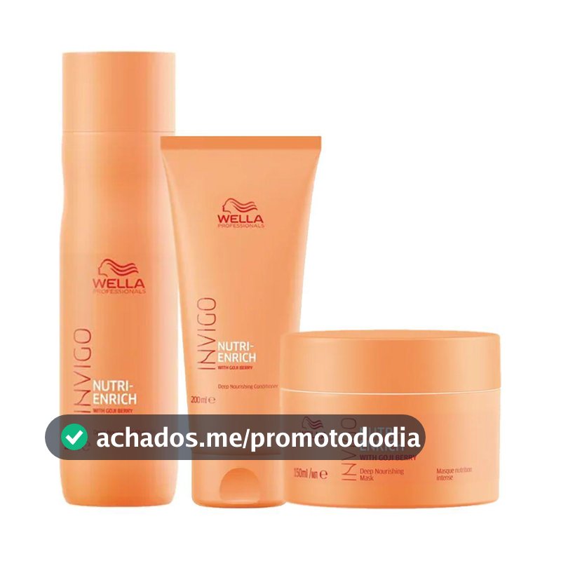 Wella Professionals Invigo Nutri-Enrich Kit - Shampoo + Condicionador + Máscara
