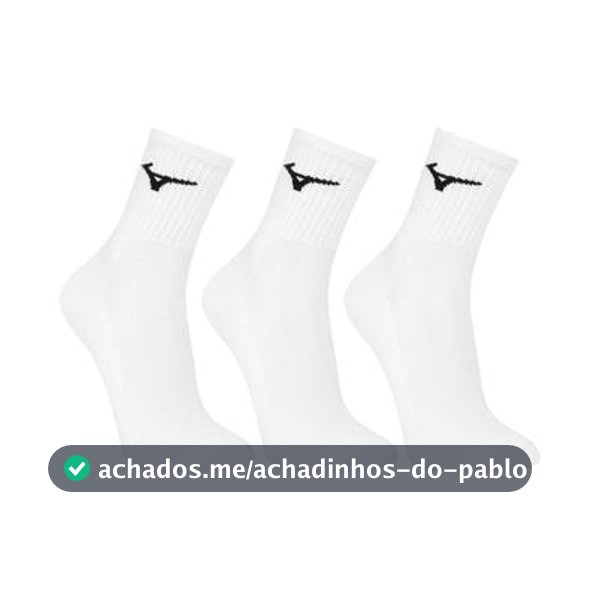 Kit Meias Cano Médio Mizuno Basic 3 Pares