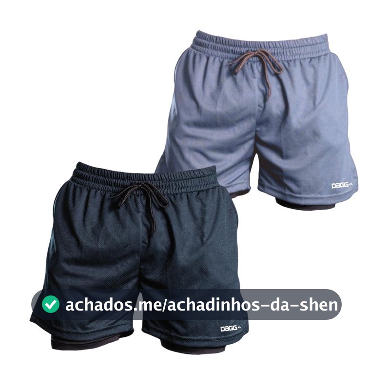 Kit 2 Short Masculino Academia Esportivo Com Segunda Pele Calção Corrida Fitness Treino - Dagg - Short Masculino - Magazine Vistore