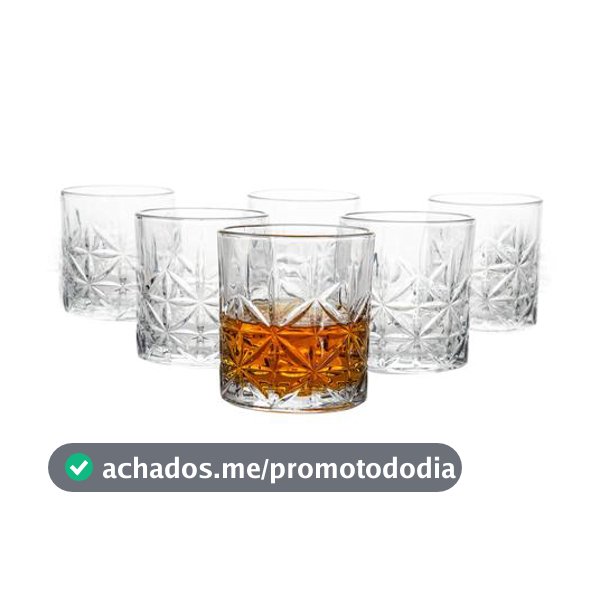 Jogo de Copos de Vidro 330ml 6 Peças Haus