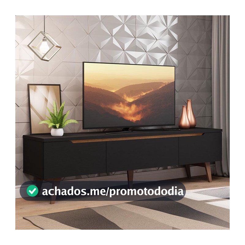 Rack para Sala TV até 75 Polegadas 2 Portas 1 Gaveta Reims Madesa