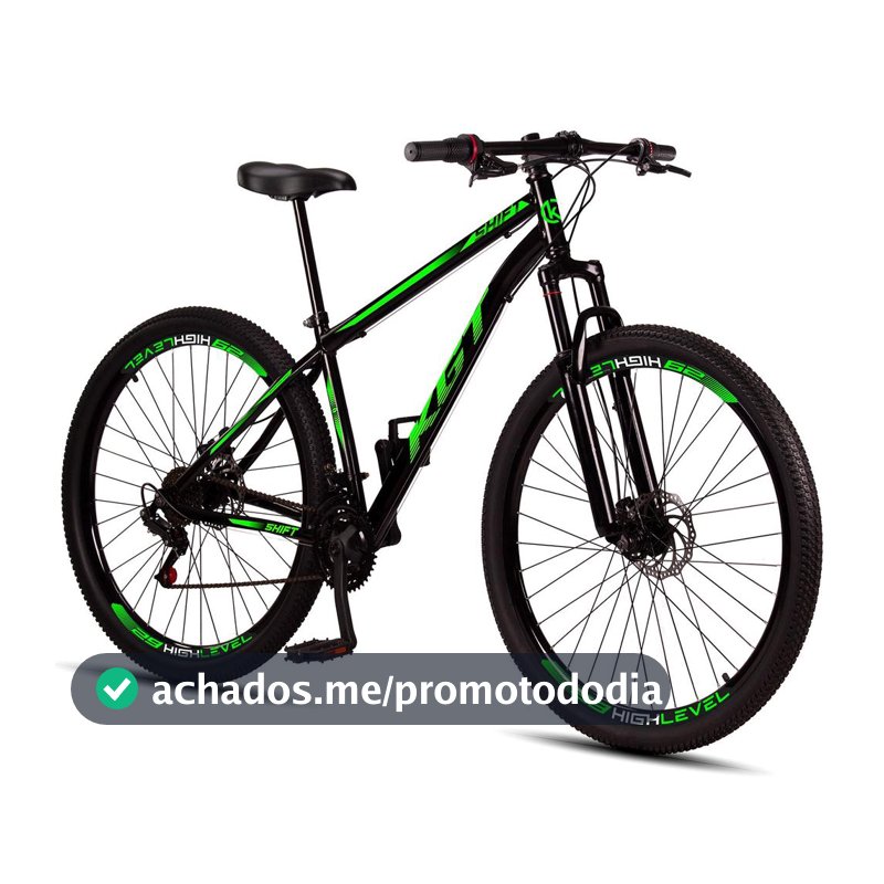 Bicicleta Aro 29 KGT Shift Aço Carbono 21 marchas Freios a Disco Suspensão Diant - Bicicleta Mountain Bike - Magazine Sanjkmult