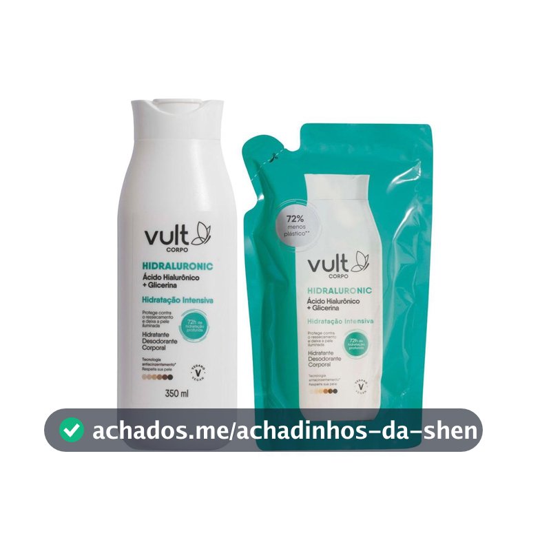 Kit Vult 1 Hidratante Corporal 350ml + 1 Refil Hidratante Corporal 300ml Hidraluronic