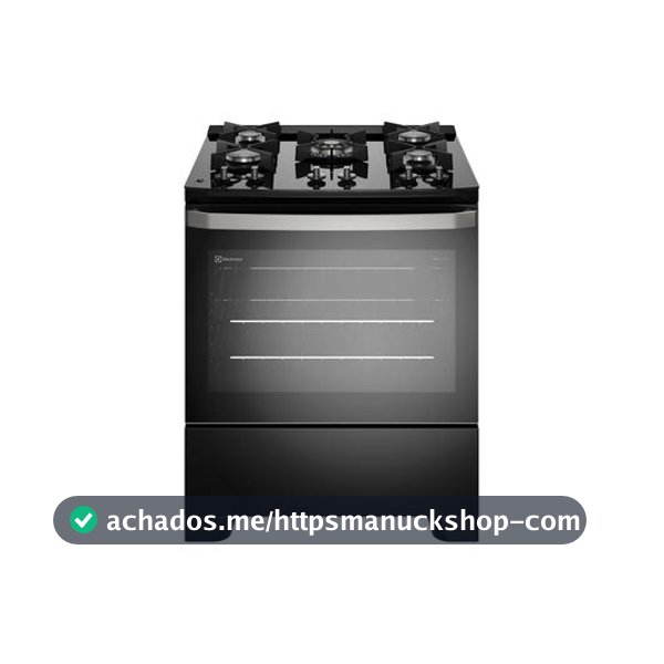 Fogão Electrolux 5 Bocas Efficient com PerfectCook Preto FE5GB