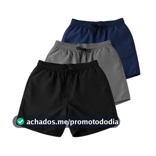 Kit 3 Short Dry fit Bermuda de Praia Piscina e Academia
