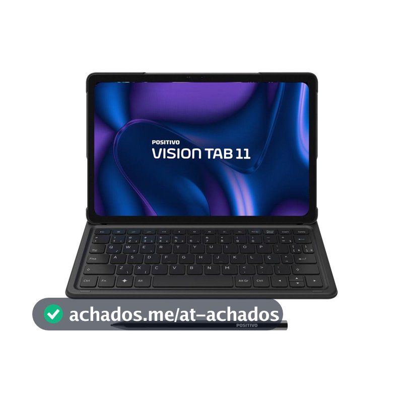 Tablet Positivo Vision Tab com Caneta e Capa com Teclado 4GB RAM 128GB 11" Android 16 UniSOC T606 Octa-Core Wi-Fi 4G