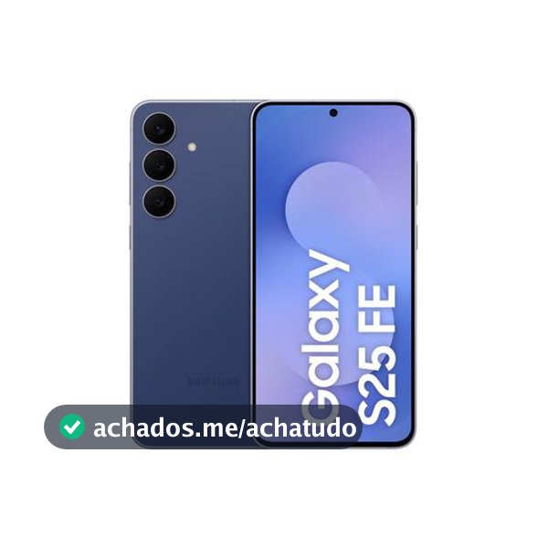 Celular Samsung Galaxy S25 FE 128GB 5G 8GB RAM Azul Marinho 6,7" Câm. Tripla + Selfie 12MP - S25 FE