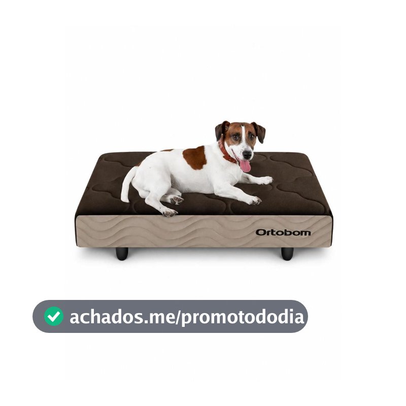 Cama Pet Ortobom 65x45cm Bege: Conforto Lavável para Cães e Gatos Pequenos