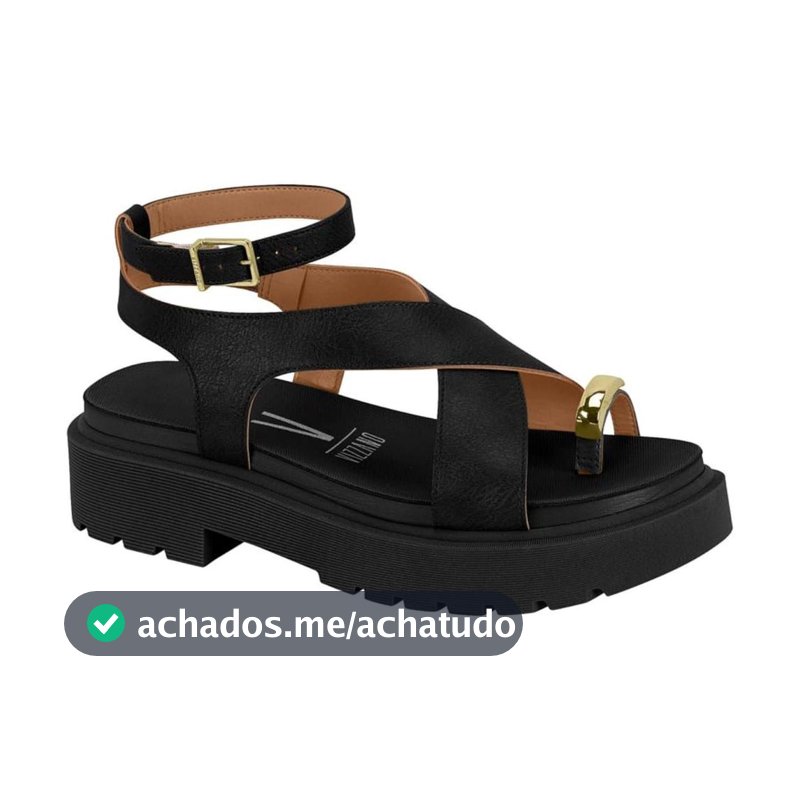 Sandalia Feminina Papete Tratorada Flatform Vizzano 6499122