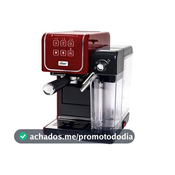 Cafeteira Espresso Oster PrimaLatte Touch Red para Cápsula, Pó e Sachê