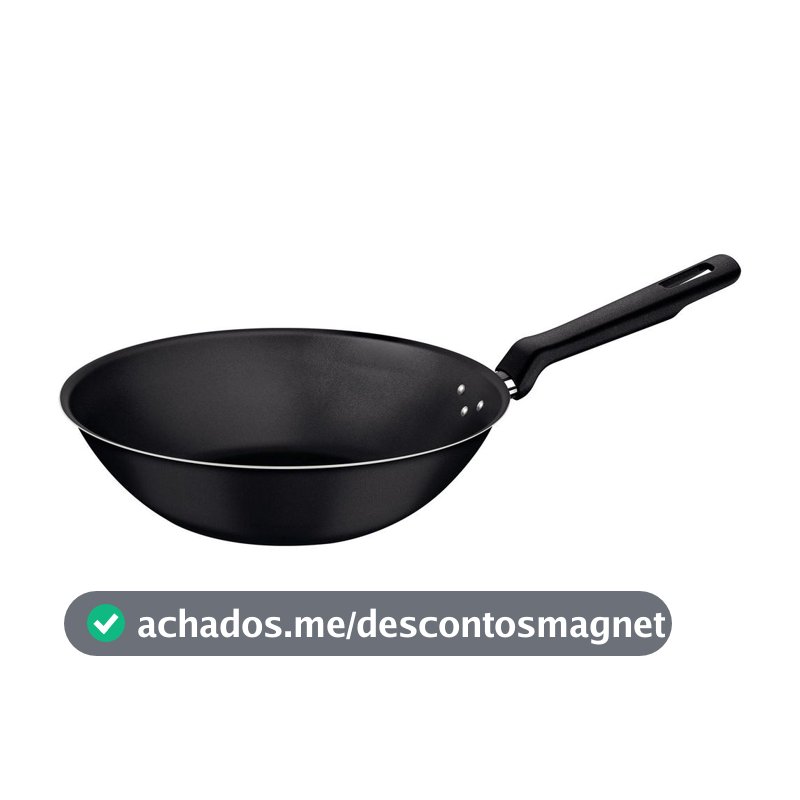 Panela Wok Tramontina Alumínio Antiaderente Starflon Max Loreto Grafite 24cm - Panela Wok - Magazine Promodasheilinha