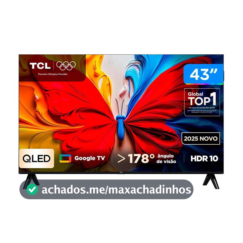 TV 43" TCL Full HD QLED 43S5K Google TV 2 HDMI - TVs