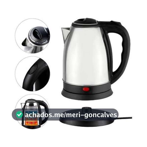 Chaleira Elétrica Portátil De Aço Inoxidável Com Desligamento Automático Para Café Chá Agua Linha Premium