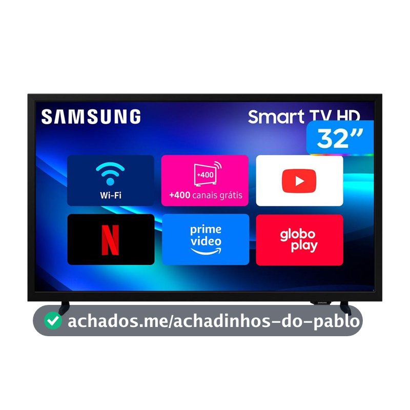 Smart TV 32" Samsung HD H5000F 2025, Smart TV Tizen, HDR 10+, UN32H5000FGXZD