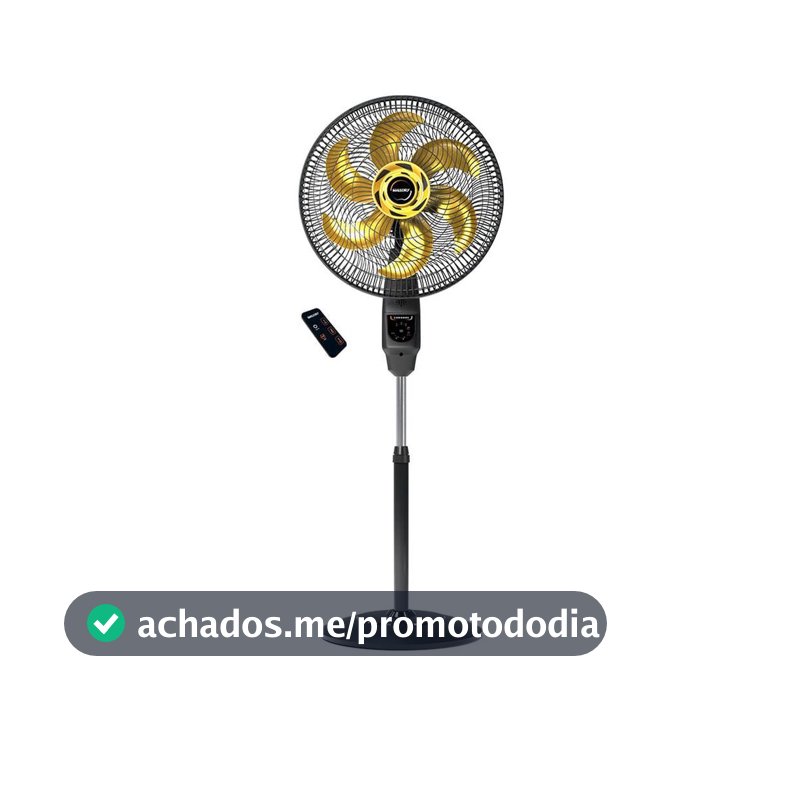 Ventilador de Coluna com Controle Mallory 40cm Chronos Preto e Dourado 127V