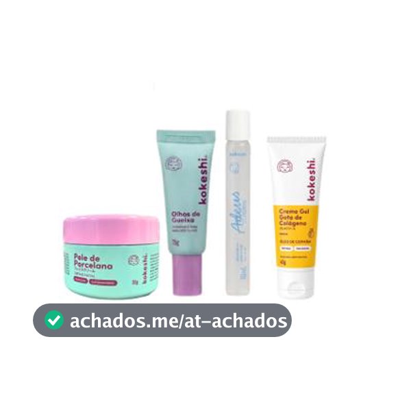 Kit Skincare Kokeshi Glow: Colágeno, Anti Olheiras e Hidratação Facial Profunda - Kokeshi Cosméticos - Nutricosméticos