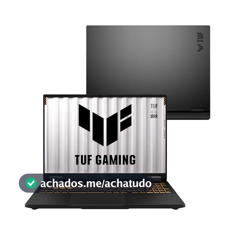 Notebook ASUS TUF Gaming F16 FX608JMR NVIDIA RTX 5060 Intel Core i5 14a 16GB RAM 512GB SSD Windows 11 Home 16" LED FHD IPS Jaeger Gray RV260W