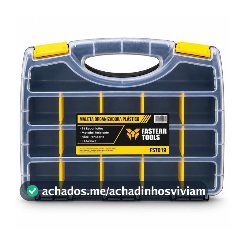 Maleta Organizador Multiuso 16 Divisórias Com Tampa FST019