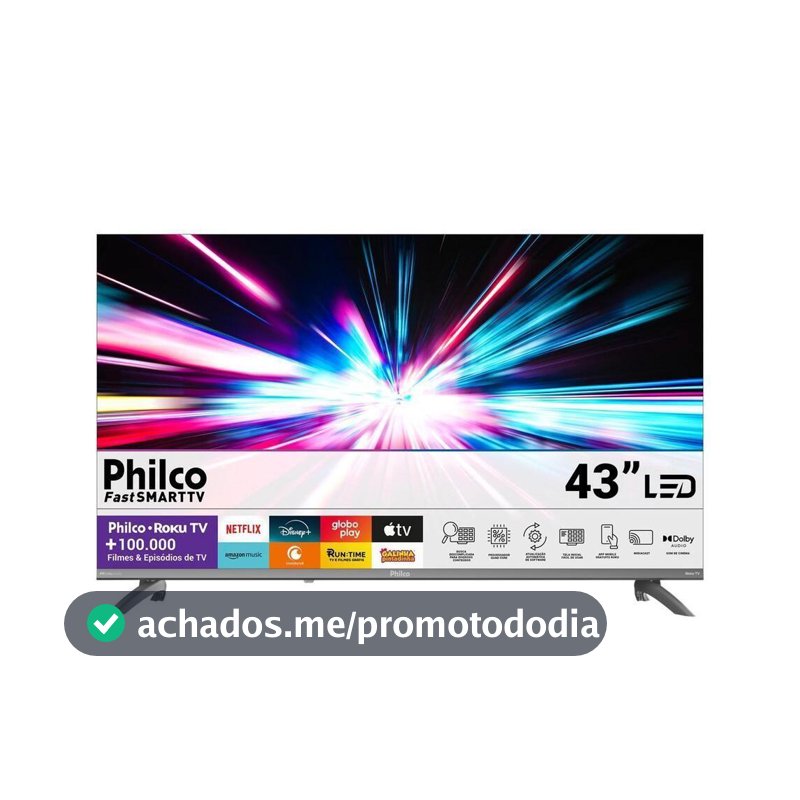 Smart TV 43” Philco P43CRA Sistema Roku TV HDMI USB - TVs - Magazine Axadinhos99