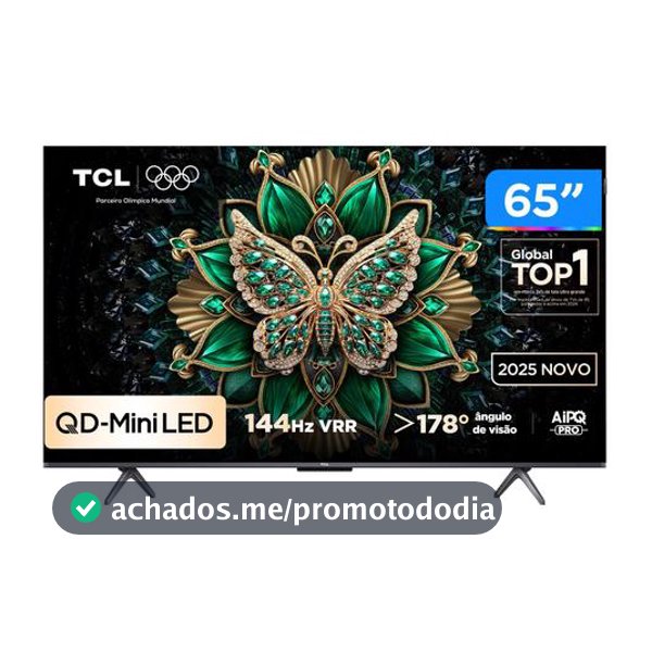 Smart TV 65" TCL 4K UHD MiniLED 65C6K 120Hz Google TV AiPQ Google Assistente 4 HDMI 2 USB - Smart Tv - Magazine Infotecnan