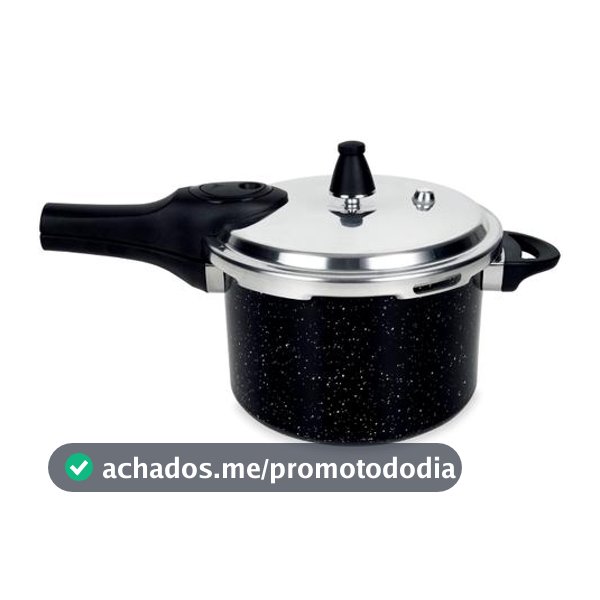 Panela de Pressão Brinox 4,2L Preta Fechamento Externo Ceramic Life Pressure - Panela de Pressão