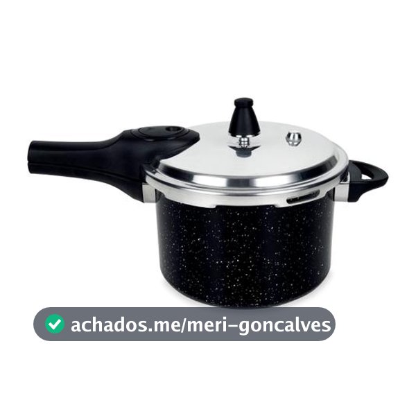 Panela de Pressão Brinox 4,2L Preta Fechamento Externo Ceramic Life Pressure - Panela de Pressão