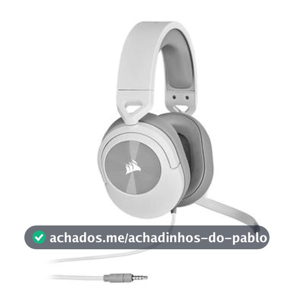 Headset Gamer Corsair HS55 Surround v2, Branco - CA-9011390-WW