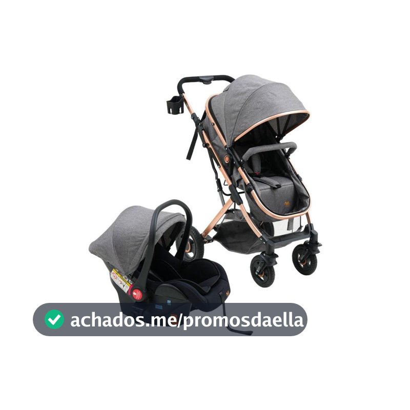 Carrinho de Bebê com Bebê Conforto Maxi Baby Elysian até 22Kg - Carrinho com Bebê Conforto