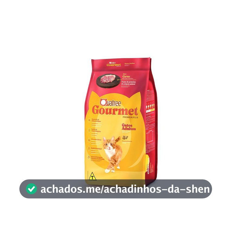 Ração Quatree Gourmet Para Gatos Adultos Sabor Carne 10kg