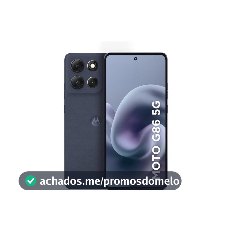 Smartphone Motorola G86 256GB Grafite 5G 8GB+8GB RAM Boost Inteligente 6,7" Câm. Dupla + Selfie 32MP