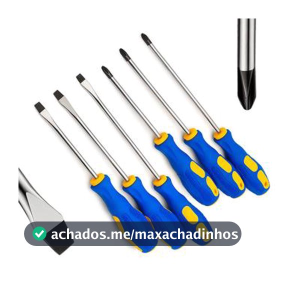 Kit Jogo Chave De Fenda E Phillips Com 6 Peças Ferramenta Nf - prime - Chave de Fenda