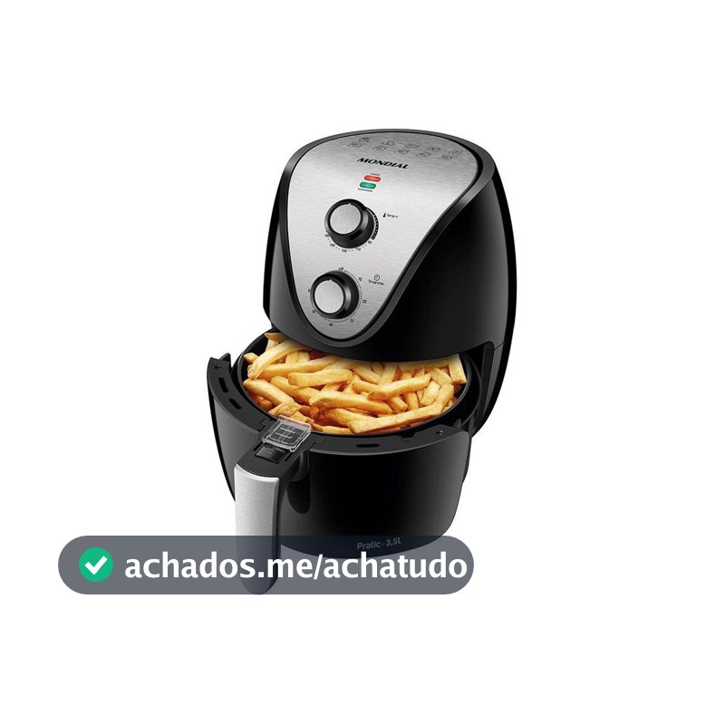 Air Fryer Mondial AF-30I Preto e Inox 3,5L com Timer