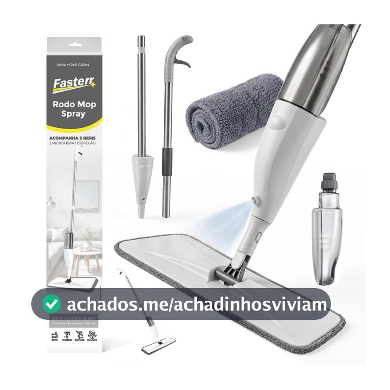 Mop Spray Com Reservatório Rodo Vassoura Magica Limpeza Esfregão FST025