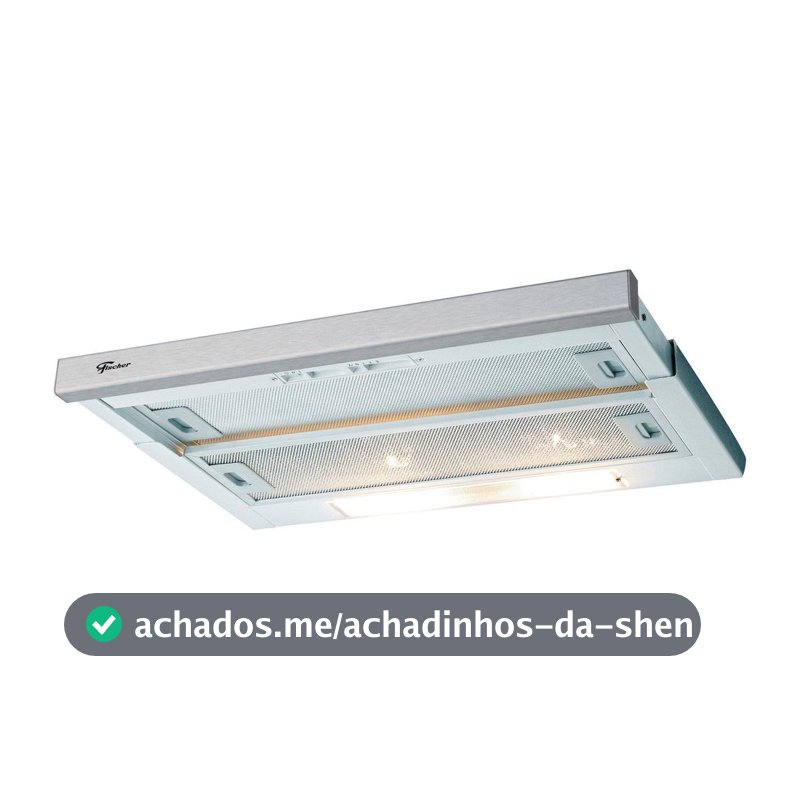 Depurador Slim 220v Branco com Inox 60cm Fischer - Depurador de Ar - Magazine In_2936609