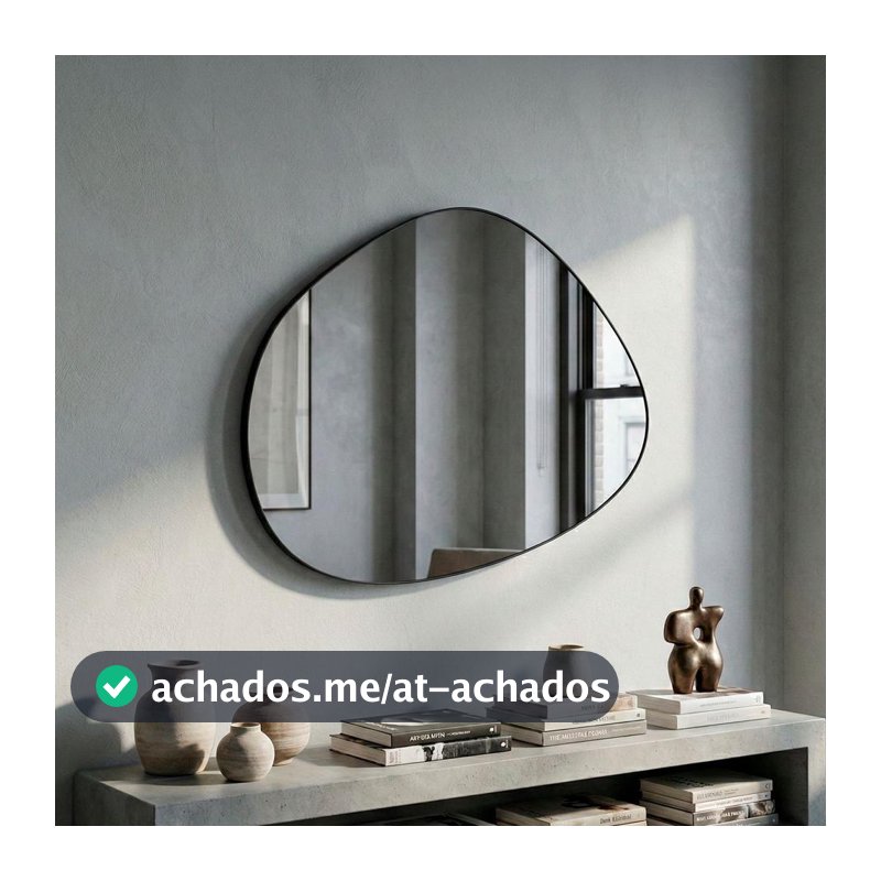 Espelho Orgânico Moderno Decoração Lavabo Banheiro 44x64cm