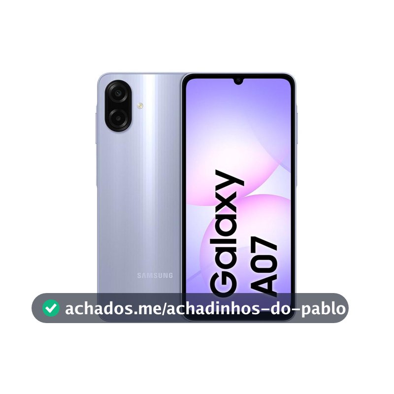 Celular Samsung Galaxy A07 128GB Violeta 4GB RAM Tela 6,7" Câm. Dupla + Selfie 8MP - Galaxy A07 - Magazine Walleskaricardo