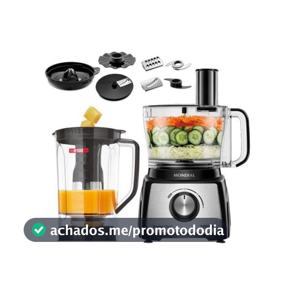 Multiprocessador de Alimentos Mondial Preto