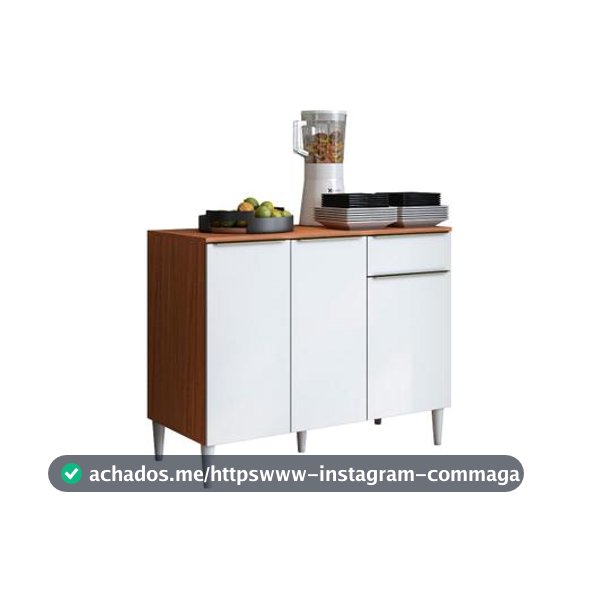 Balcão de Cozinha Modulado Aramóveis 3 Portas 1 Gaveta Prime