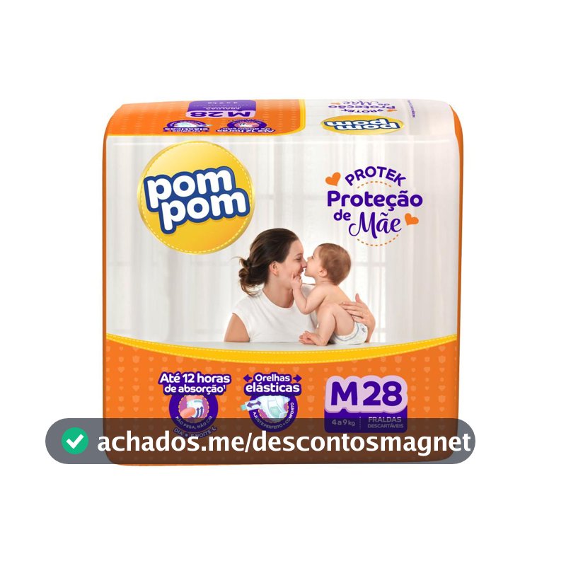 Fralda Pom Pom Protek Proteção de Mãe Jumbo
