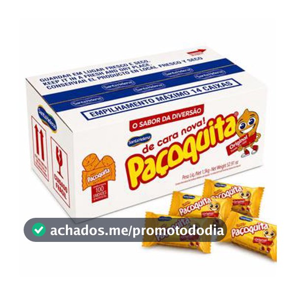 Pacoquita rolha embalada 100x15g santa helena - Paçoca