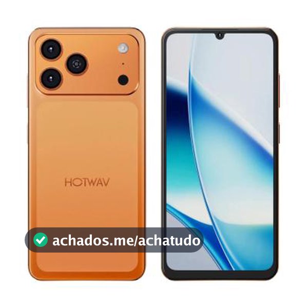 CELULAR smartphone HOTWAV A17 PR0 MAX Laranja 128GB 12GB RAM 6.75 120Hz, camera 13MPX, LACRADO.