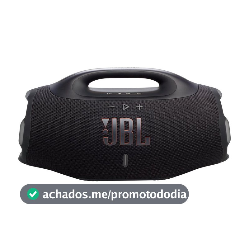 Caixa de Som Bluetooth JBL Boombox 4 Preta Até 34h de Reprodução, IP68 À prova dÁgua e Resistente a Poeira, 210W - Caixa de Som Bluetooth / Portátil JBL