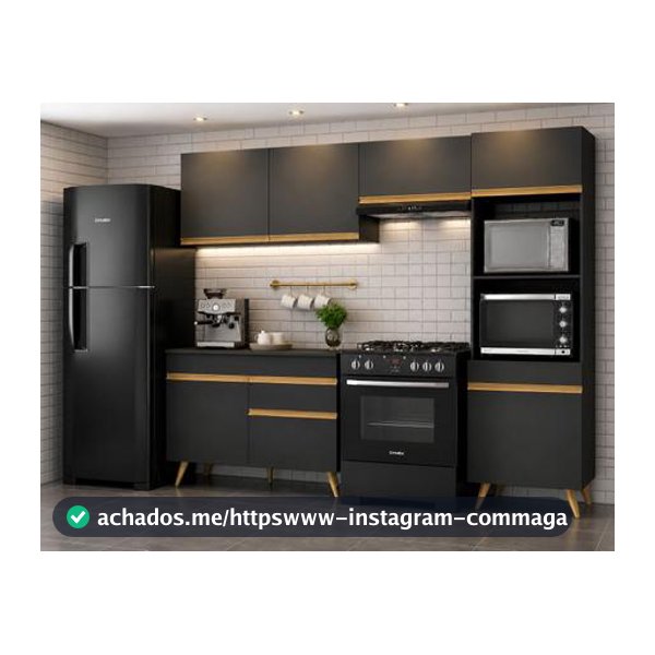 Armário de Cozinha Compacta 4 peças ML3868 Veneza Multimóveis - Armário de Cozinha