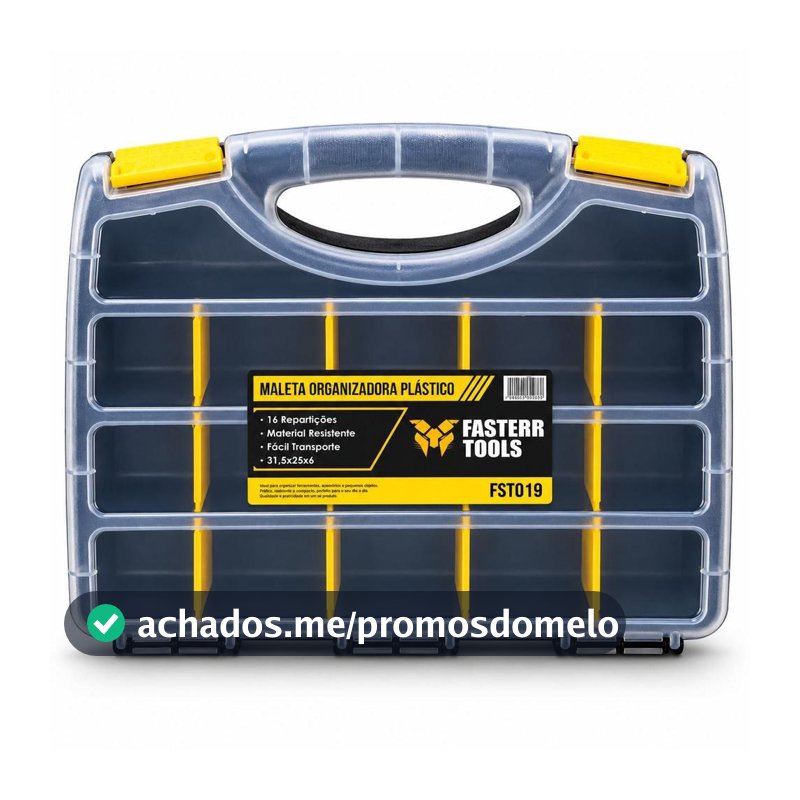 Maleta Organizador Multiuso 16 Divisórias Com Tampa FST019