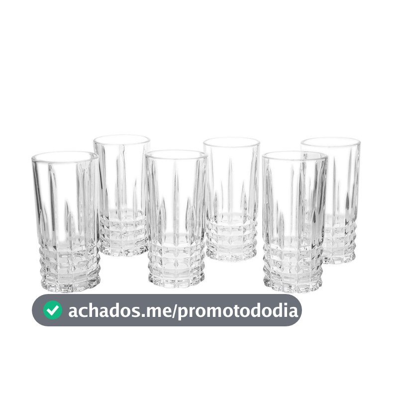 Jogo de Copos de Vidro 370ml 6 Peças - Casambiente Londres