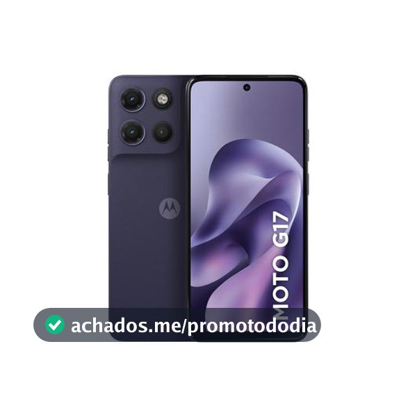 Smartphone Motorola Moto G17 4G 256GB 12GB (4GB RAM + 8GB RAM Boost) Câmera 50MP Sony Lytia 600 Tela FHD+ 60Hz Bateria 5200 mAh