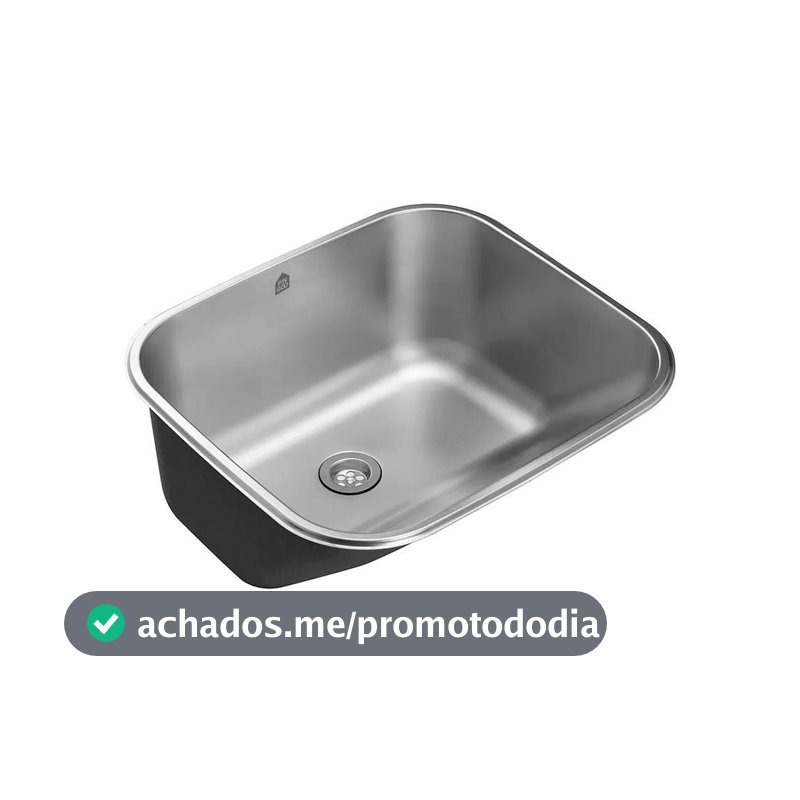 Tanque Inox Monobloco 50 Cm Atikum Pingoo.Casa - Prata Escovado - Tanque de Lavar Roupa - Magazine Vistore