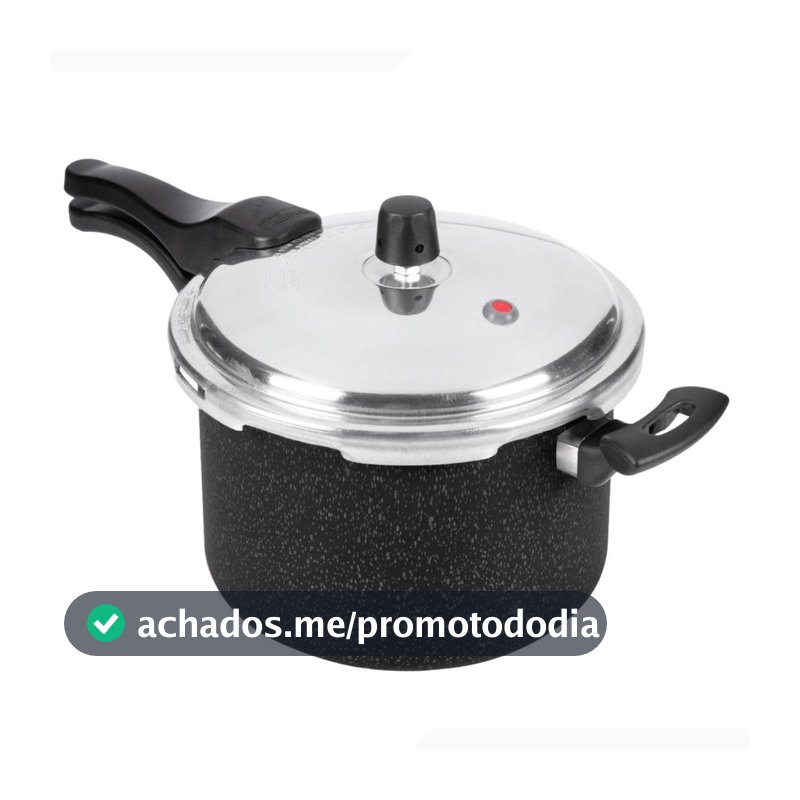 Panela de Pressão Fechamento Externo Antiaderente 4,5L Preto Nacional