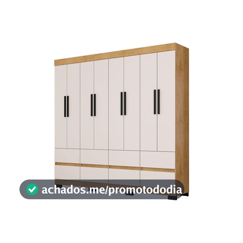 Guarda-roupa Casal 8 Portas 8 Gavetas Araplac B24088