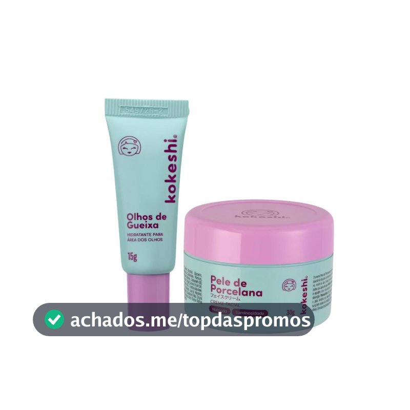Kit Dupla Renovadores Faciais Kokeshi Pele Porcelana Olhos Gueixa